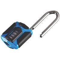 Squire Heavy Duty Padlock (CP50) - Toughest Steel Shackle - 4 Wheel Combination Padlock - Alloy Steel for Corrosion Resistance - Weatherproof Lock for Home, & Leisure (All Terrain Marine Long Shackle)