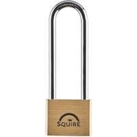 L32338 - SQUIRE Lion Brass Open Shackle Padlock with Stainless Steel Shackle