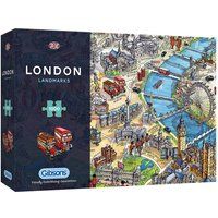 Gibsons Jigsaw Puzzle 1000 Piece - LONDON LANDMARKS