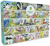 Gibsons RSPB Birdsong and Bluebells 1000 Piece Jigsaw Puzzle for Adults Beautiful Colourful Artwork British Birds Animals Sustainable Premium 100% Recycled Thick Board Great Gift Gibsons Games