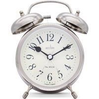 Acctim Pembridge Antique Brass/Silver Double Bell Alarm Clock