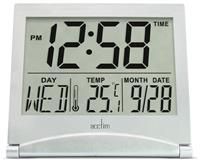 Acctim Mini Flip II Travel LCD Alarm Clock