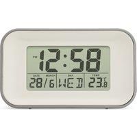 Acctim Alta Silent Alarm Clock with Day / Date / Temperature Snooze & Back Light