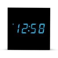 Acctim 16063 Dark Wood Effect Quartz Battery LED Alarm Clock with Calendar and Temperature 'Ark'