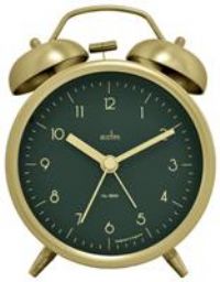 Acctim Aksel Double Bell Alarm Clock - Brass