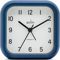 Acctim Carter Suede Blue Alarm Clock