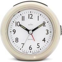 Acctim Grace Non-Ticking Sweep Analogue Bedroom Alarm Clock Earl Grey