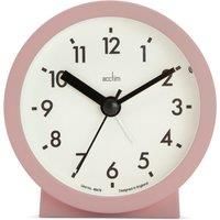 Acctim Gaby Small Analogue Contemporary Beside Alarm Clock Dusty Rose