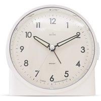 Acctim Arlo Non-Ticking Sweep Luminous Tipped Hands Analogue Backlight Alarm Clock (Buttermilk)