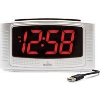 Acctim Vina USB Digital White Alarm Clock 16407