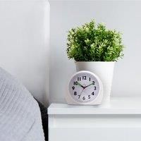 Acctim Jefferson Jumbo Sweep Alarm Clock, Large Display (White)