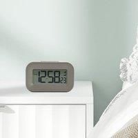 Acctim Kyle Digital Alarm Clock, LCD Digital Display with White Backlight, Snooze Function, Volume Control (Jeep Grey)