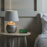Acctim Silas LED Wireless Alarm Clock, 2-inch Display with Adjustable Volume and Brightness (Green LED)