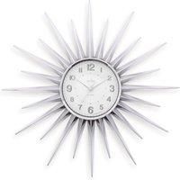 Acctim 21767 Stella Starburst Wall Clock, Silver, 43 cm l x 43 cm w