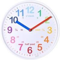 Acctim Wickford Kids Children Time Teaching Wall Clock - 20cm - White