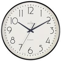 Acctim Earl Black Wall Clock, black