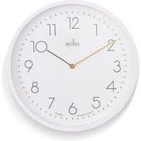 Acctim Taby Wall Clock Quartz Contemporary Minimalist White 35cm 22792