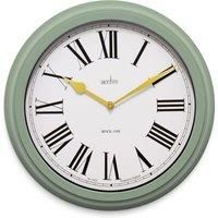 Acctim 35cm Turin Weather-Proof Roman Numerals Quartz Movement Wall Clock, Myrtle Green