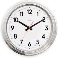 Acctim 40cm Clayton Modern Arabic Dial Wall Clock - Chrome, Silver