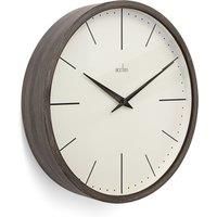 Acctim Leksvik Wall Clock Quartz Minimalist Bent Ash Wood Case Grey 42cm