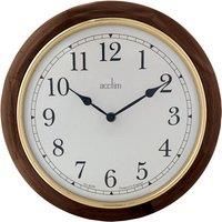 Acctim Winchester Wall Clock Quartz Crafted Wood Domed Glass Lens 31.5cm (Oak Wood)