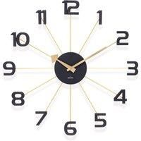 Acctim Astraea Quartz Wall Clock, 49cm, Gold/Brass/Black