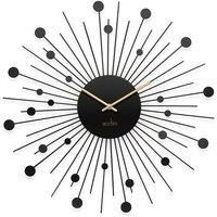 Acctim Clocks Brielle Large Matt Black Wall Clock