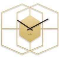 Acctim Addison Geometric Wire Wall Clock - Gold