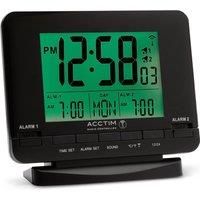 Acctim Radio Controlled Couples Digital Alarm Clock, Black