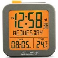 Acctim Invicta Radio Controlled Square Digital Alarm Clock, Dark Grey