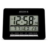 Acctim Infinity 71953 Radio Controlled LCD Alarm Clock in Black