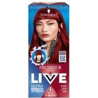 Schwarzkopf LIVE Ultra Brights or Pastels Dark Red 026 Shade, Semi-Permanent Red Hair Dye, FINAL FANTASY™ XIV Online x Live, Vibrant Hair Dye Kit Lasts Up to 15 Washes
