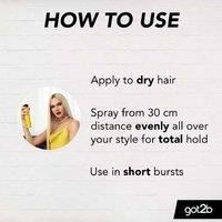 3 x SCHWARZKOPF got2be Glued Blasting Freeze Spray  (300ml)  **£6.65/unit**Vegan