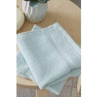 2 X HOTEL HOSPITALITY DUCK EGG BLUE ZERO TWIST 600 GSM COTTON FACE CLOTHS