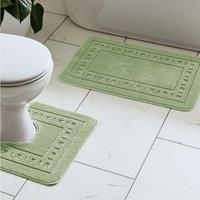 Catherine Lansfield Armoni 2-Piece Bath Set, Sage