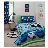 Catherine Lansfield Kids Football Double Quiltset, Blue