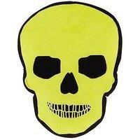 Catherine Lansfield Skulls 3D Filled Cushion Green