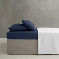 Catherine Lansfield Easy Iron Percale Combed Extra Deep King Fitted Sheet Navy Blue