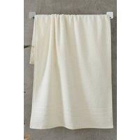 Catherine Lansfield Zero Twist Bath Sheet Pair Cream