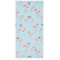 Catherine Lansfield Flamingo 100% Cotton Beach Towel, Multi