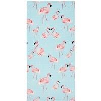 Catherine Lansfield Flamingo 100% Cotton Beach Towel, Multi