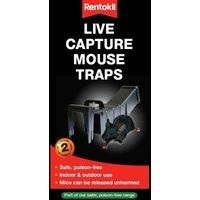 Rentokil PTM80 Live Capture Mouse Traps (Pack of 2)
