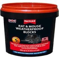 Rentokil PSMR41 Rat and Mouse Weatherproof Blocks, Black, 10 x 10 x 8 cm