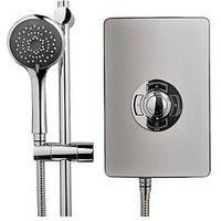 Triton Showers RECOL208BRSTL Collection II Contemporary Electric Shower, Brushed Steel, 8.5 KW