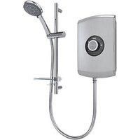 Triton Showers REAMO9BRSTL Amore Slender Electric Shower, Brushed Steel, 9.5 KW