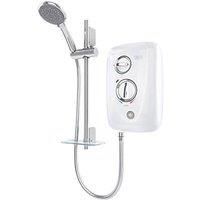 Triton T80 Easi-Fit Plus White Chrome Effect Electric Shower, 9.5Kw