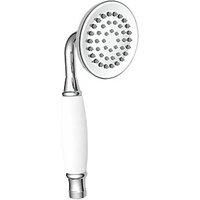 Traditional Shower Head - White/ Chrome
