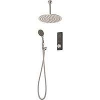 Triton HOME Digital Mixer Shower - Circular - 2 Outlet All-in-One Ceiling Fixed Head with Wall Holder (Unpumped)
