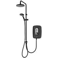 Triton Danzi DuElec Electric Shower Black 9.5kW  Modern Rainfall Head Handset