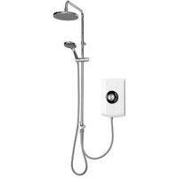 Triton Showers GEAMDU91 Amore DuElec | Shower Electric | 9.5KW | White Gloss I Electrical Showers | with Showerhead and Anti Twist Hose | Rainfall Shower Head | For Bathrooms